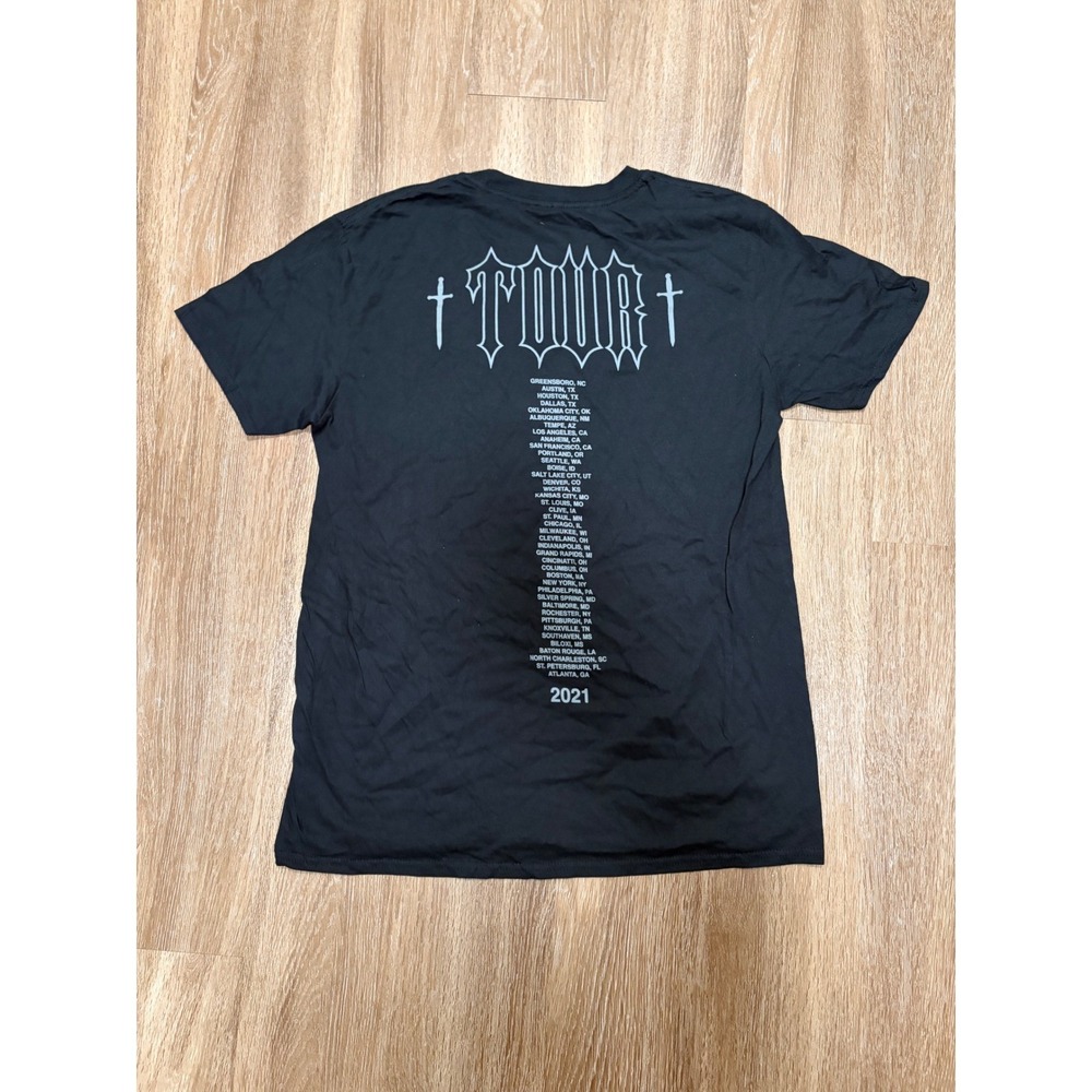 The Thread Shop 21 Savage 2021 Tour T-Shirt Black Mens Large Graphic Tee